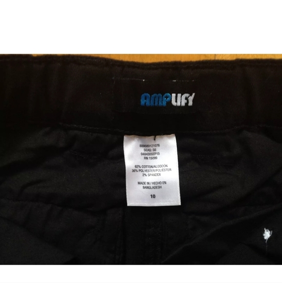 Boy's Black Dress Pants Size 10 Regular Cotton/Spandex by Amplify - Picture 9 of 12